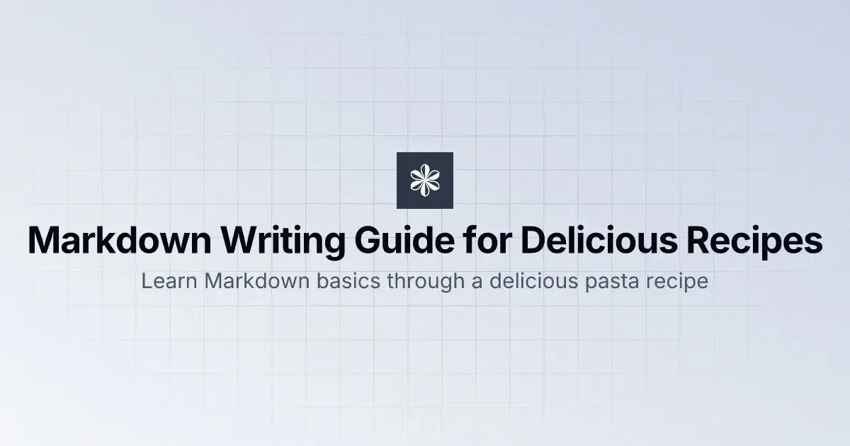 Markdown Writing Guide for Delicious Recipes